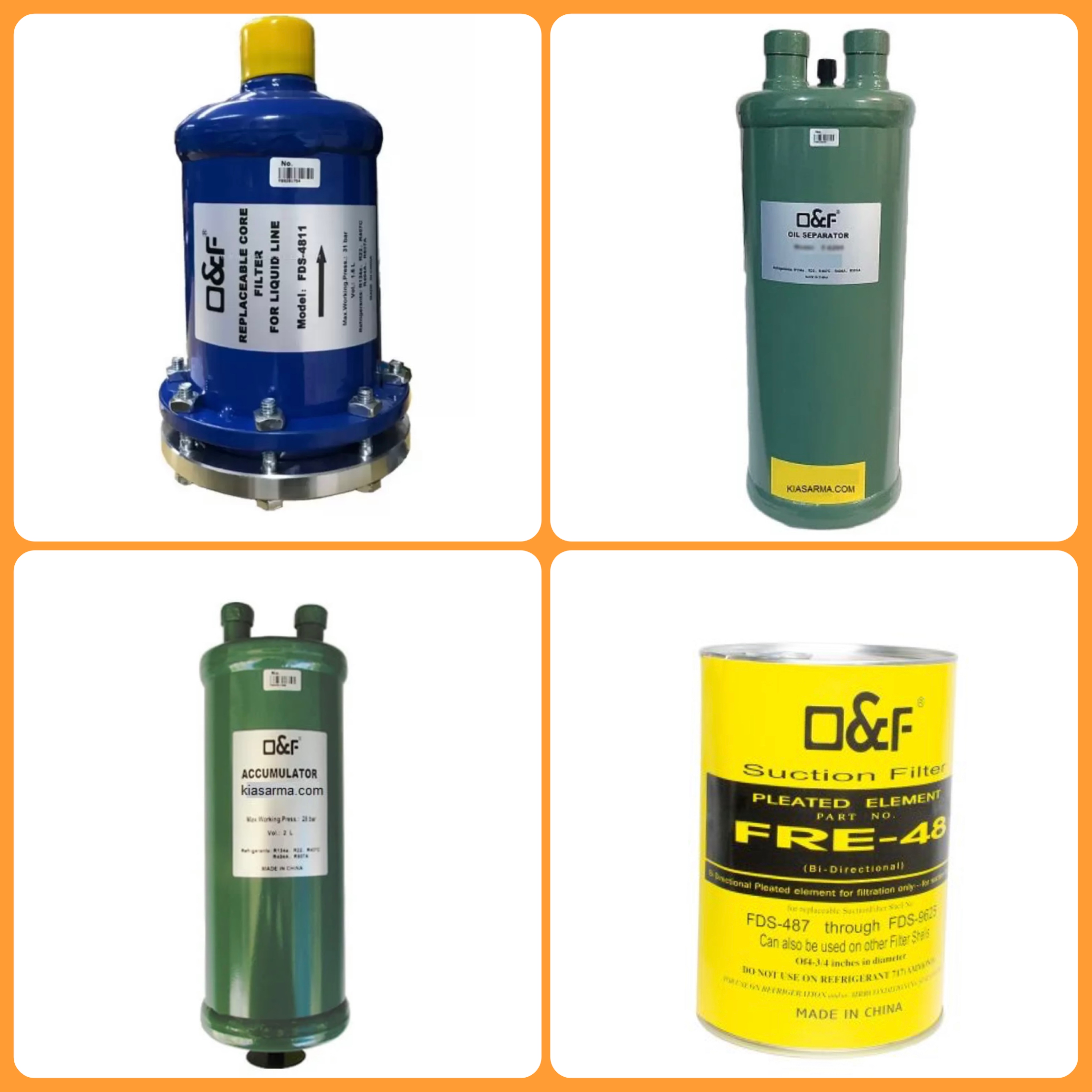 قطعات و شیرآلات o&f