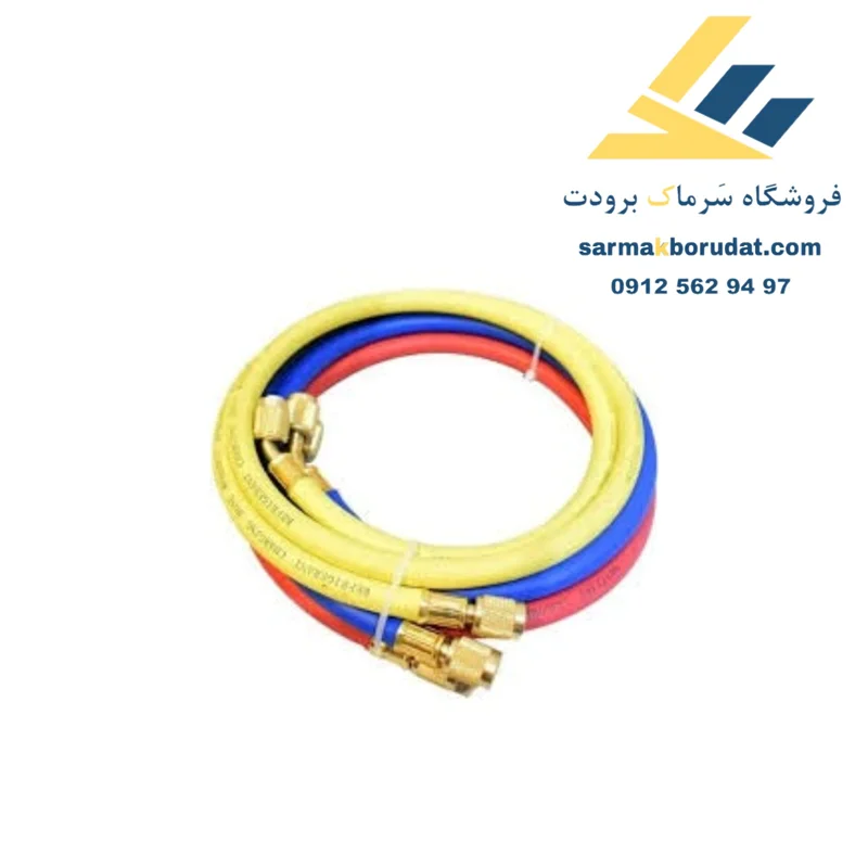 شیلنگ منیفولد سرویس 1/4 ولئو ( مجموعه 3 عددی 90Cm)R22