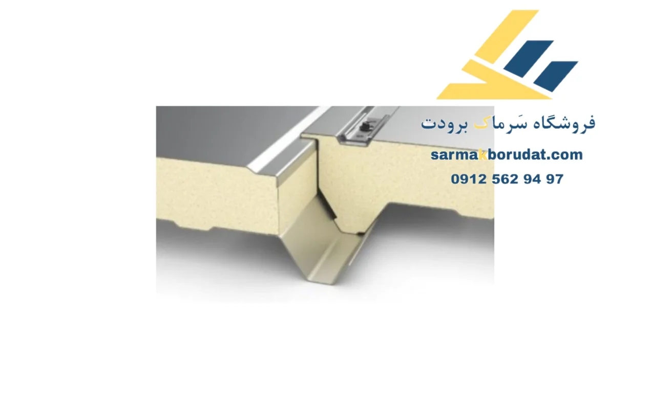 ساندویچ پانل سقفی 8 سانت دو رو ورق با فوم معمولی PUR ماموت